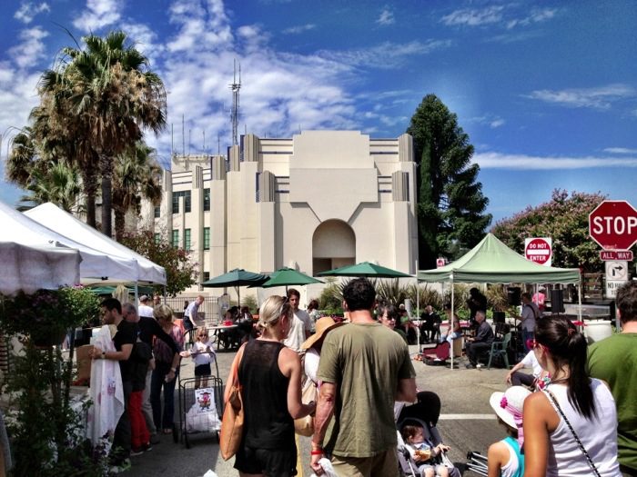 Sunday morning shopping at the Beverly Hills Farmers Market.