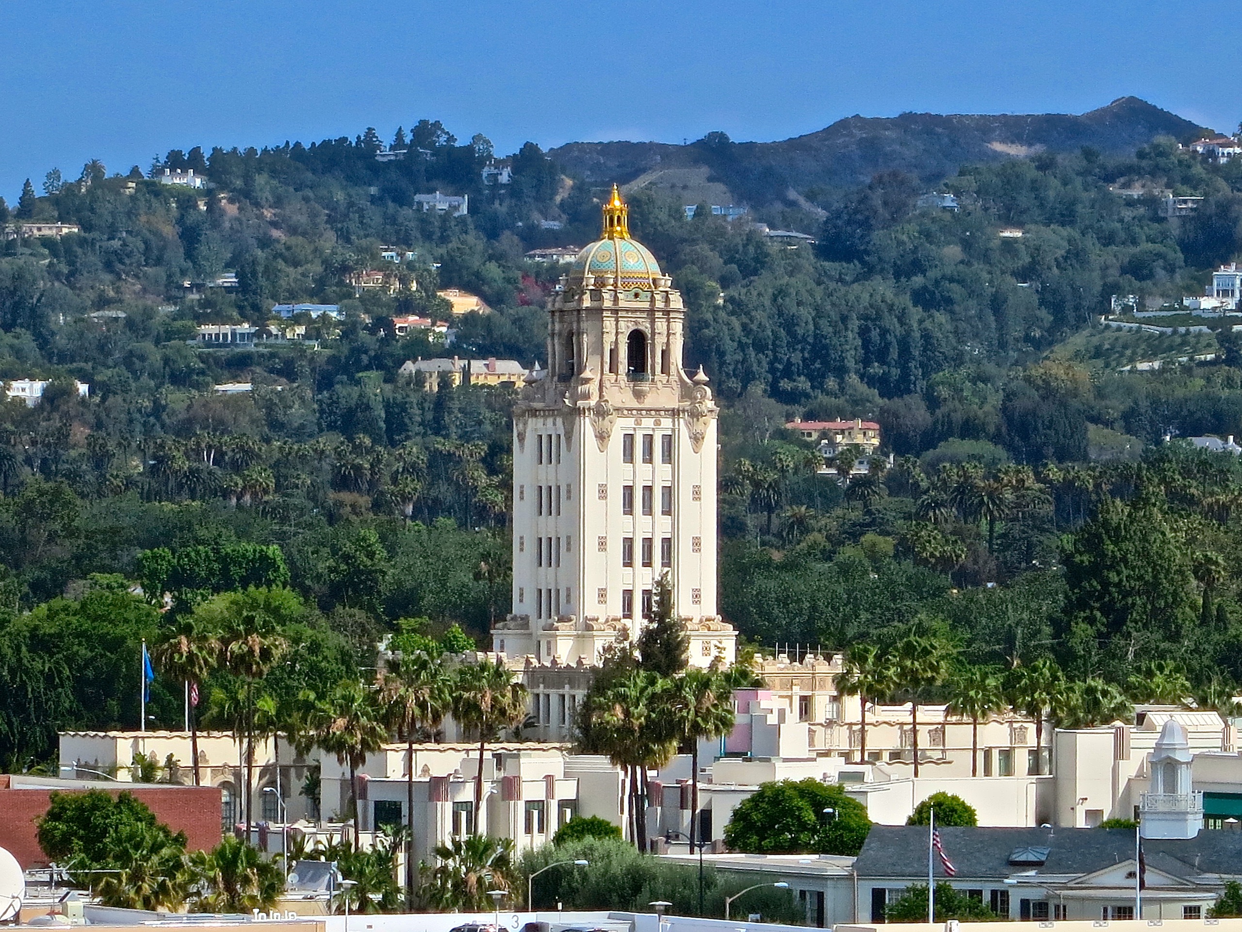 The golden tower at our City Hall in Beverly Hills is simply gleaming ...